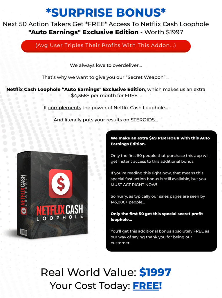 Netflix-Cash-Loop-Bonus
